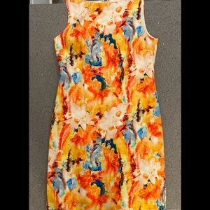 Women’s Chetta B Dress Shift Watercolor Sleeveless